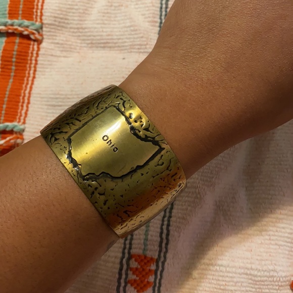 OHIO State Hammered Cuff Bracelet - Picture 7 of 9
